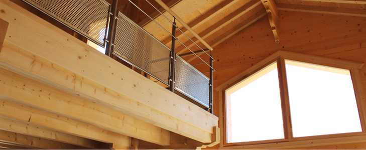 Intérieur de maison double madrier, finition INNOVATION